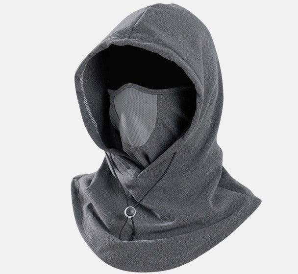 Polarowa kominiarka z kapturem i siateczką