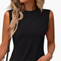 Kobieca klasyczna bluzka z dekoltem w serek i długim rękawem – Woven Regular Fit Top