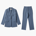 Kobiece Garnitury Blazer z Prostymi Spodniami