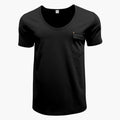 Męska koszulka T-shirt z kieszenią na piersi i krótkim rękawem