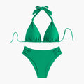 Kobiece bikini bandeau z wysokim stanem i odpinanymi ramiączkami
