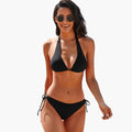 Kobiece Kwiatowe Bikini Halter z Regulowanymi Zapięciami