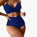 Kobiece Bikini w Wysokim Talii z Wzorem Zwierzęcym