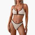Kobiece bikini z wysokim stanem i topem na ramiączkach