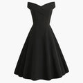 Kobieta Midi Sukienka Off Shoulder z Dopasowaną Talią