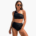 Kobiece bikini na jedno ramię z wysokim stanem
