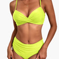 Kobiece bikini push-up z topem na krzyż