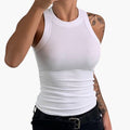 Kobiece Top bez Rękawów z Oddychającego Materiału i Slim Fit