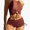 Kobiece Dwuczęściowe Bikini z Mid-Rise Dnem