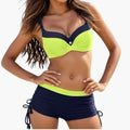 Kobiece bikini push-up z fiszbiną i wkładkami
