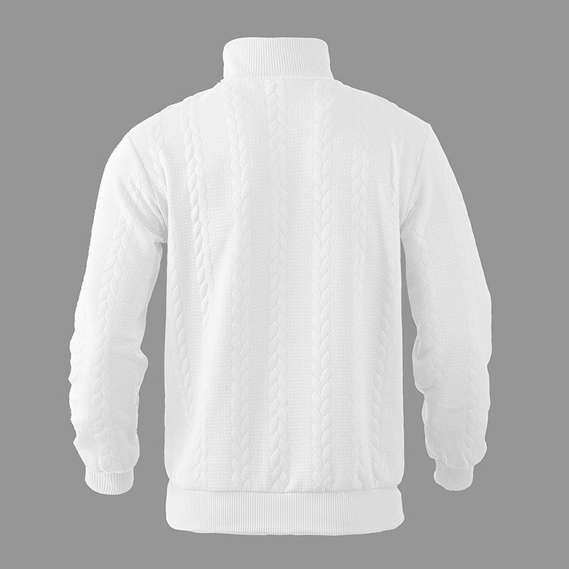 Męski sweter z suwakiem przy szyi